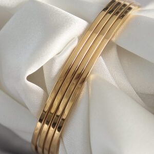 316L Çelik Gold Renk 4 lü 60 mm Ajda Model Kadın Bilezik