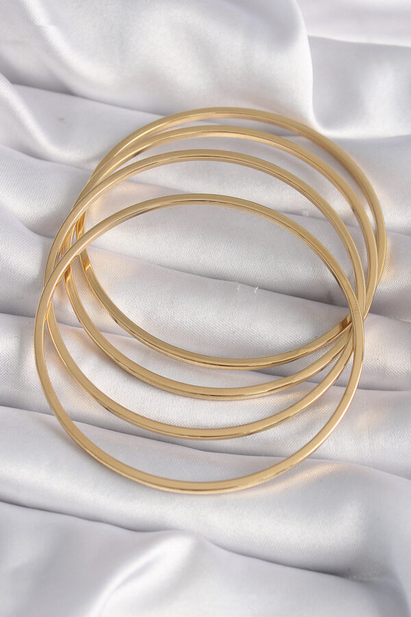 316L Çelik Gold Renk 4 lü 60 mm Ajda Model Kadın Bilezik - Görsel 2