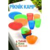Engithalat Tabak Kase Bardak Seti Kamp Piknik Seti 12 adet - Görsel 2