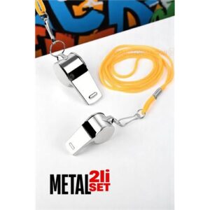 Engithalat Metal Düdük - Spor Düdüğü - Hakem Düdüğü Metal Deprem Düdüğü 2 li SET