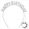 Gümüş Kristal Taşlı Happy Birthday Tacı - Görsel 5