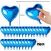 Metalize Mavi Kalp Folyo Balon - Görsel 3