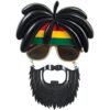 Rasta Peruklu Bob Marley Parti Gözlüğü - Görsel 3