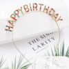 Renkli Kristal Taşlı Lüks Happy Birthday Taçı - Görsel 2