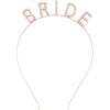 Rose Gold Bekarlığa Veda Kristal Taş Bride Tacı - Görsel 2