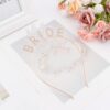 Rose Gold Bekarlığa Veda Kristal Taş Bride Tacı - Görsel 3